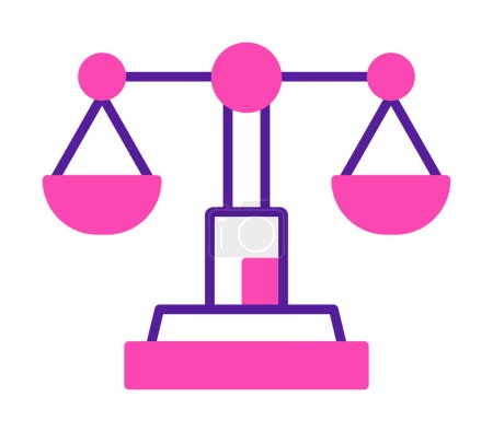 Illustration for Justice scale icon vector illustration - Royalty Free Image