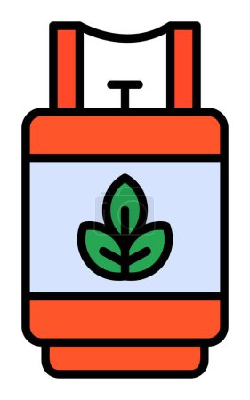 Stromerzeugung Biogas Symbol Vektor Illustration Design
