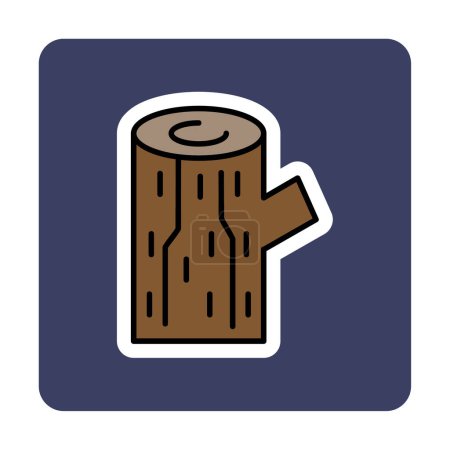 Illustration for Wooden log icon, vector illustration - Royalty Free Image