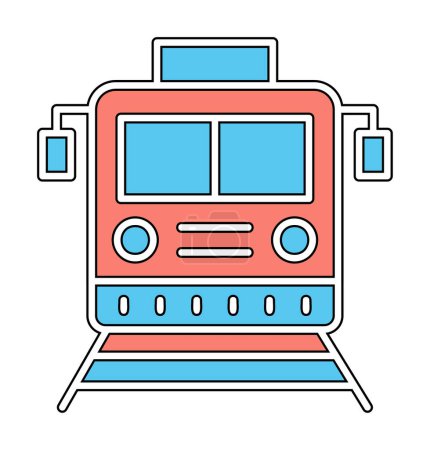 Ilustración de Tren vector icono ilustración simple moderna - Imagen libre de derechos