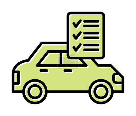 Illustration for Car checklist icon, car maintenance vector illustration - Royalty Free Image
