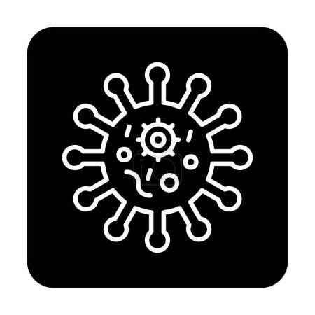 Illustration for Corona virus icon, covid-19 pandemic disease symbol, line style vector icon - Royalty Free Image