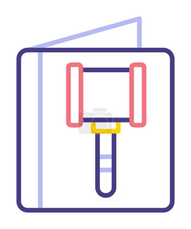 Illustration for Hammer and Catalog icon vector illustration - Royalty Free Image
