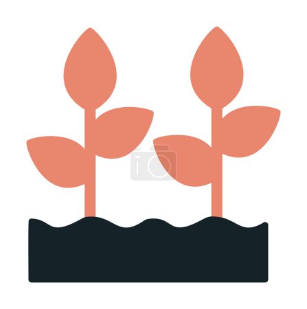 Illustration for Growing plants web icon, vector illustration - Royalty Free Image