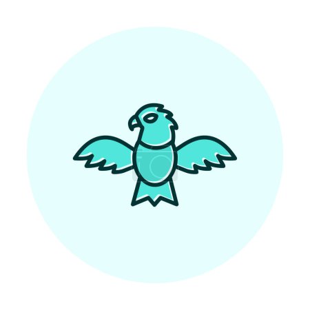 Téléchargez les illustrations : Icône oiseau aigle, illustration vectorielle - en licence libre de droit