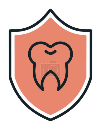 Illustration for Vector illustration of Dental Protection icon - Royalty Free Image