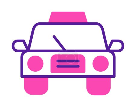 Illustration for Simple taxi car icon, vector illustration - Royalty Free Image
