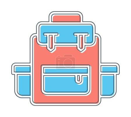 Illustration for Backpack bag icon vector. school backpack sign. isolated contour symbol illustration - Royalty Free Image