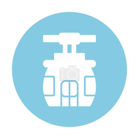 Illustration for Cableway  icon, outline style  vector illustration  design - Royalty Free Image