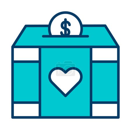 Illustration for Charity Box vector icon - Royalty Free Image