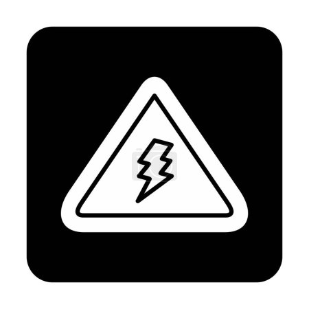 Illustration for Electrical Danger Sign with planet icon - Royalty Free Image
