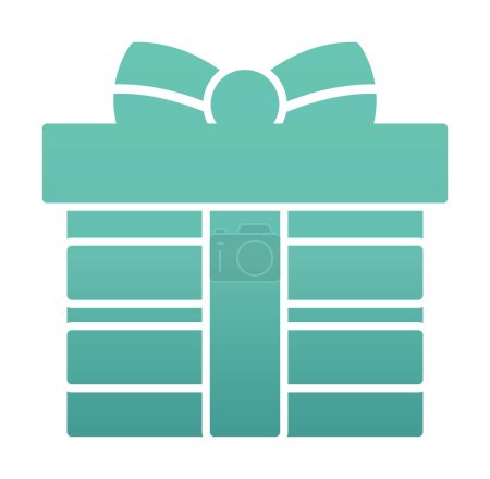 Téléchargez les illustrations : Boîte cadeau icône isolée vecteur illustration design - en licence libre de droit