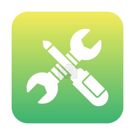 Ilustración de Simple icono de herramientas mecánicas, ilustración de vectores - Imagen libre de derechos