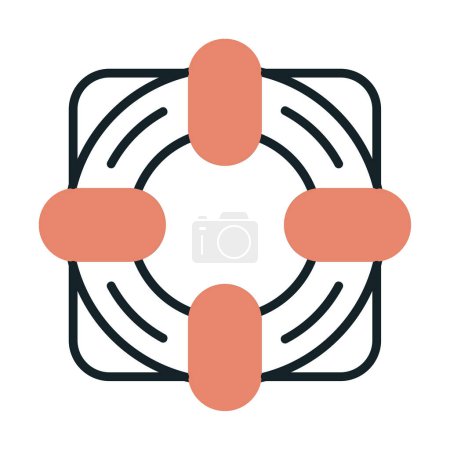Illustration for Vector illustration of a Lifebuoy icon - Royalty Free Image