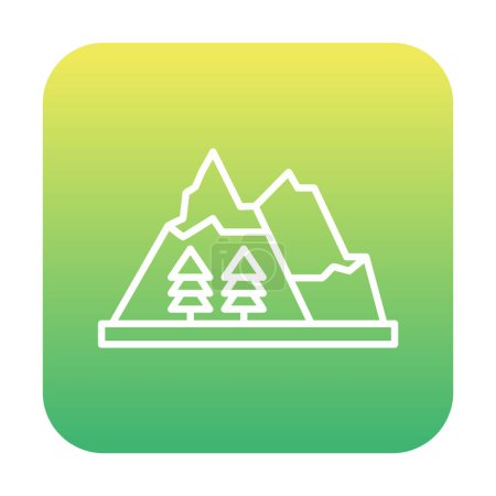Ilustración de Icono de montañas en vector simple aislado - Imagen libre de derechos