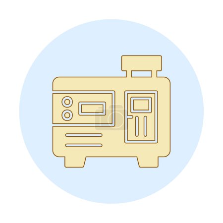 Ilustración de Generador eléctrico línea icono estilo - Imagen libre de derechos