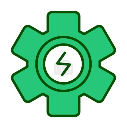 Illustration for Gear icon design, Energy renewable power supply and sustainable theme Vector illustration - Royalty Free Image