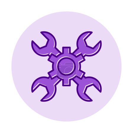 Ilustración de Icono de servicio y equipo. gráfico vectorial - Imagen libre de derechos