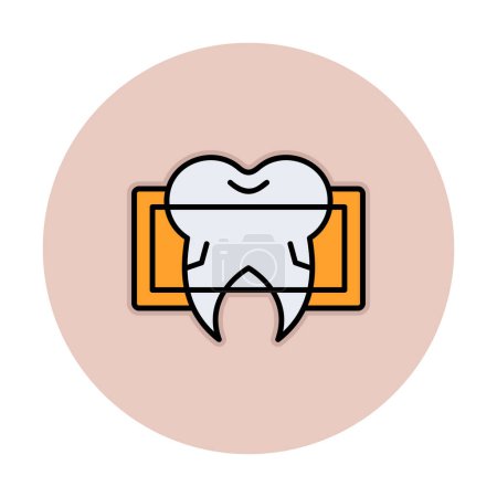 Téléchargez les illustrations : Icône des soins dentaires, design simple. illustration vectorielle. Rayon X dentaire - en licence libre de droit