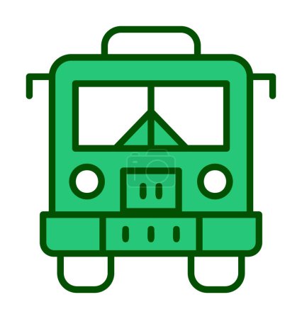 Téléchargez les illustrations : Icône web des transports publics, illustration vectorielle - en licence libre de droit