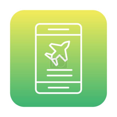 Ilustración de Ticket on Plane icono vector ilustración - Imagen libre de derechos