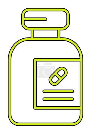 Téléchargez les illustrations : Icône de bouteille de médicament, illustration vectorielle - en licence libre de droit