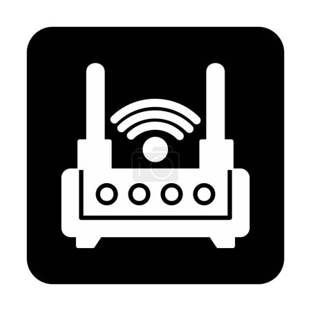 Téléchargez les illustrations : Wifi icône du routeur illustration vectorielle - en licence libre de droit
