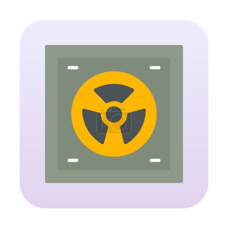 Téléchargez les illustrations : Icône radioactive, illustration vectorielle - en licence libre de droit