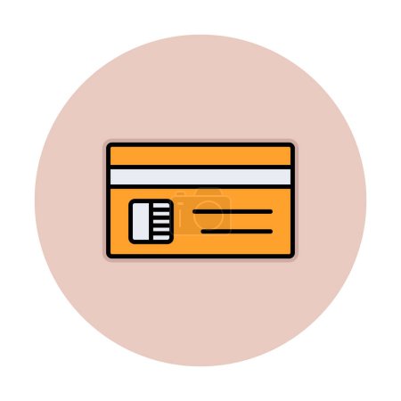 Illustration for Simple web credit card icon, vector illustration - Royalty Free Image
