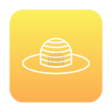 Téléchargez les illustrations : Illustration vectorielle de l'icône Chapeau de soleil - en licence libre de droit