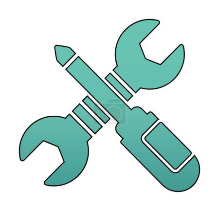 Photo for Simple Mechanic Tools icon, vector illustration - Royalty Free Image