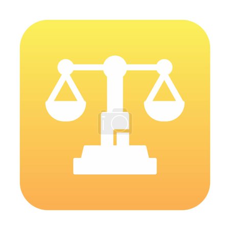 Illustration for Simple justice scale icon vector illustration - Royalty Free Image