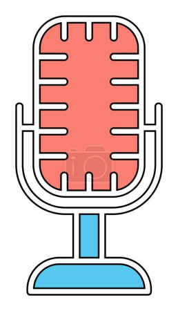 Ilustración de Micrófono icono web vector ilustración - Imagen libre de derechos