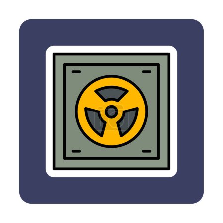 Icono radiactivo, ilustración vectorial