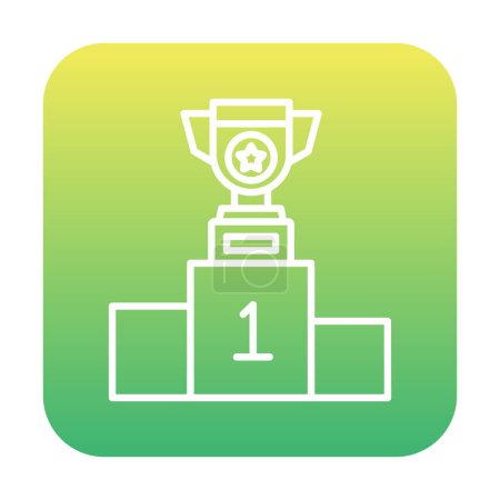 Illustration for Winner podium flat vector icon. - Royalty Free Image