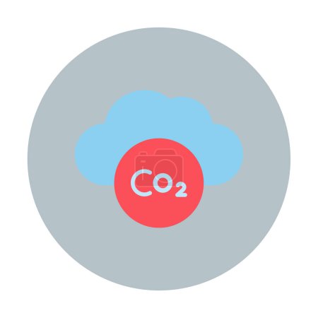 cloud with co 2 emissions icon  vector illustration  design