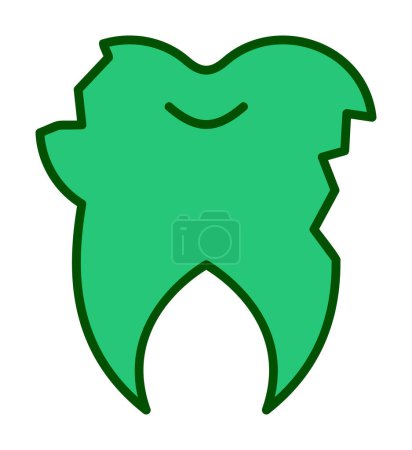 Téléchargez les illustrations : Illustration vectorielle d'icône de dent cassée - en licence libre de droit