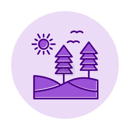 Ilustración de Forest icon, vector illustration simple design - Imagen libre de derechos