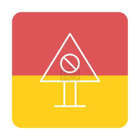Ilustración de Ilustración vectorial del icono de señal de tráfico prohibido - Imagen libre de derechos