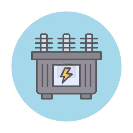 Illustration for Battery power icon vector illustration. Transformer - Royalty Free Image