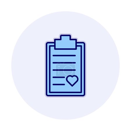 Illustration for Medical Report with heart icon vector illustration - Royalty Free Image