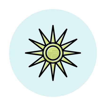 Ilustración de Signo de radiación óptica vector plano icono - Imagen libre de derechos