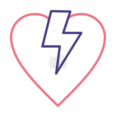 Ilustración de Plano Corazón roto icono vector ilustración - Imagen libre de derechos