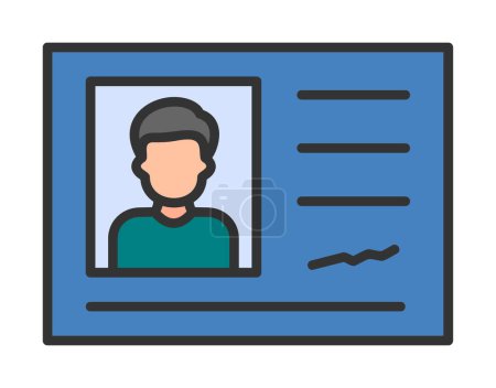 Illustration for Identification Card icon vector illustration - Royalty Free Image