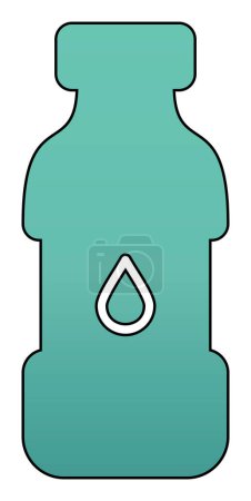 Ilustración de Icono de la botella de agua, vector de ilustración - Imagen libre de derechos