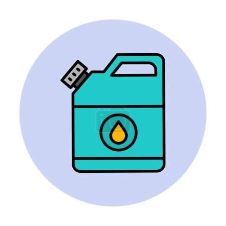 Illustration for Oil canister icon. simple illustration of fuel vector icon for web design - Royalty Free Image