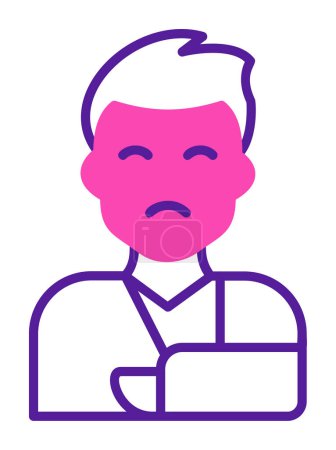 man  with hand Trauma icon vector illustration 
