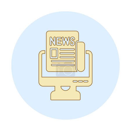 Téléchargez les illustrations : Simple icône Live News, illustration vectorielle - en licence libre de droit