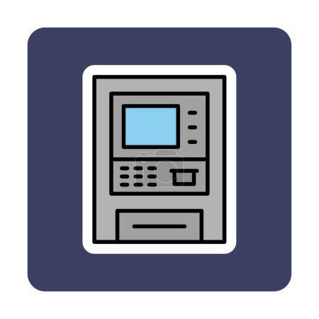 Ilustración de Icono ATM ilustración vectorial - Imagen libre de derechos