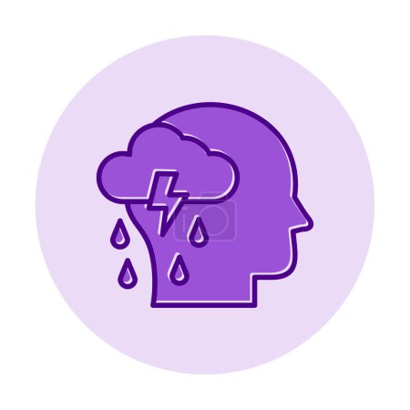 Icono de concepto de depresión vector ilustración